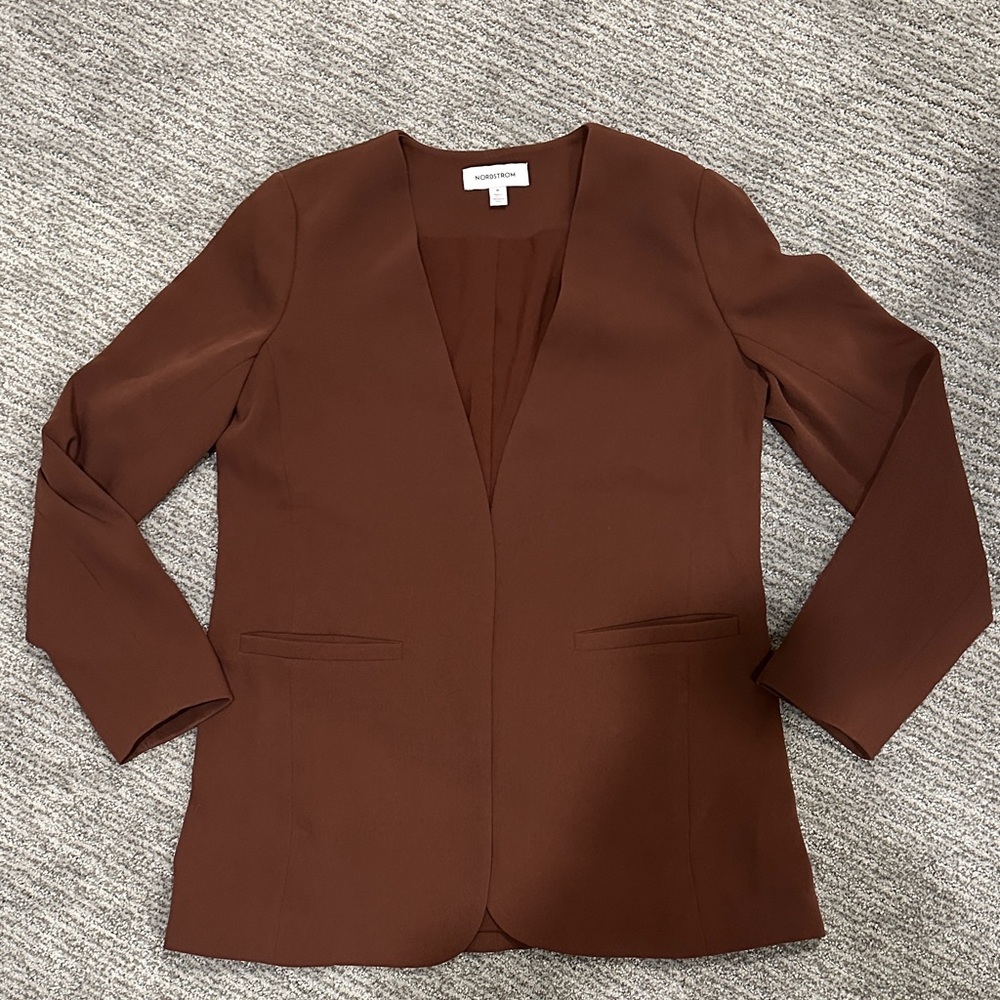 Nordstrom Rich Burgundy Brown Blazer - Size M